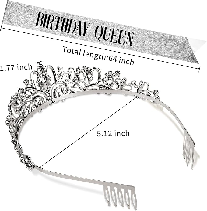 Gold Crown for Women Crystal Princess Tiaras Rhinestone Queen Headband Wedding Bridal Hair Accessories Birthday Prom Pageant Party Coming of Age Ceremony Photo Props
