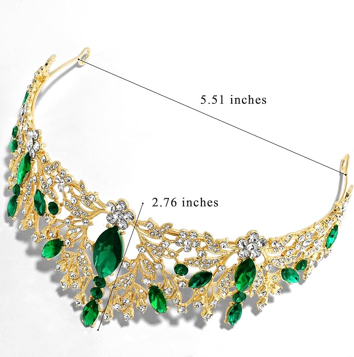 TAROSE Crowns for Women and Girls, Queen Crystal Gold Silver Tiaras with White Rhinestone and Combs, Goddess Crown for Wedding Bride Birthday Princess Bridal Shower Hair Accessories for Women