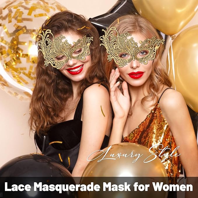 Masquerade Mask for Women Soft Lace Womens Masks Mardi Gras Mask Halloween Venetian Masks Carnival Cosplay Party Mask