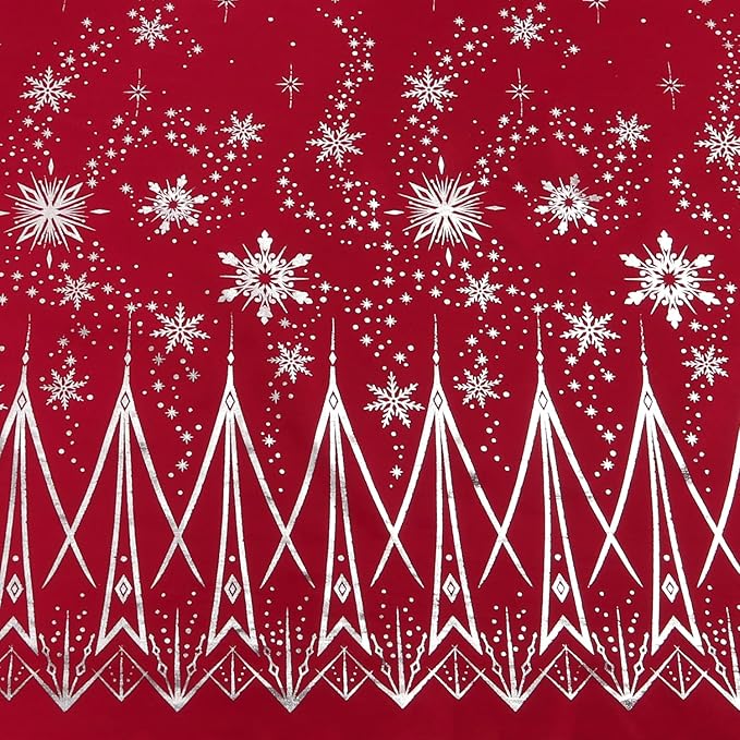 LUSHVIDA Christmas Round Table Cloth – Washable Water Resistance Holiday Microfiber Tablecloth Decorative Table Cover for Banquet Party Kitchen Dining Room, 60 Inch