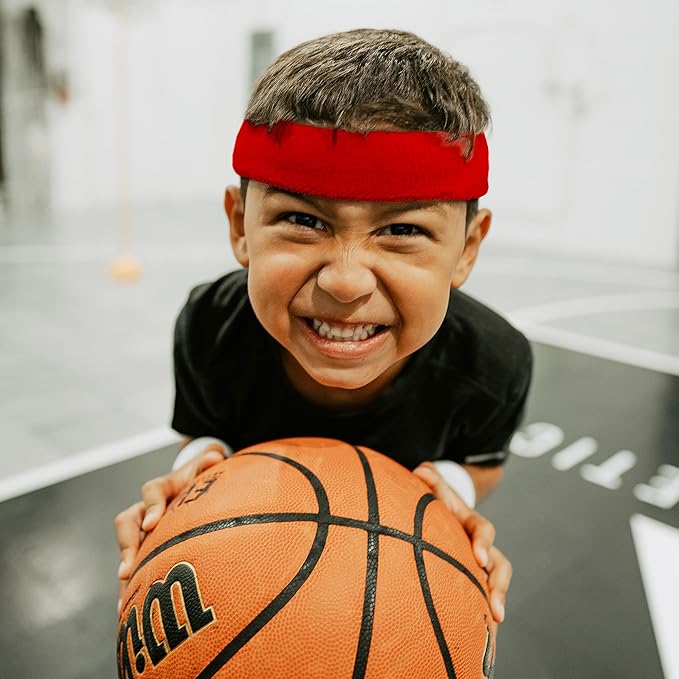 Suddora Toddlers Headbands, Sports Sweatbands for Kids, Non-Slip and Lightweight Fabric Bands for Youth Basketball, Soccer, and Tennis, Moisture-Wicking Bands for Cosplay & Costumes