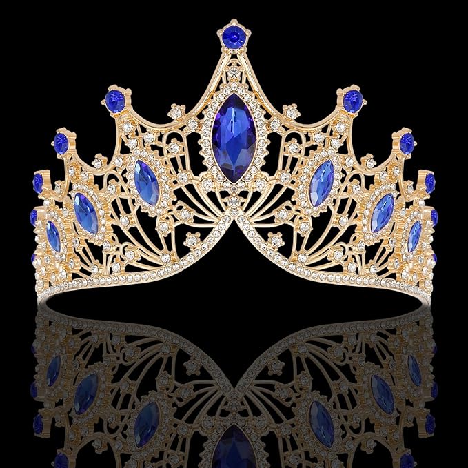 Tiaras Headbands Crown for Women and Girls, Princess Rhinestone Crown for Bridal, Crystal Queen Tiara Head Band Hair Accessories for Prom Wedding and Party