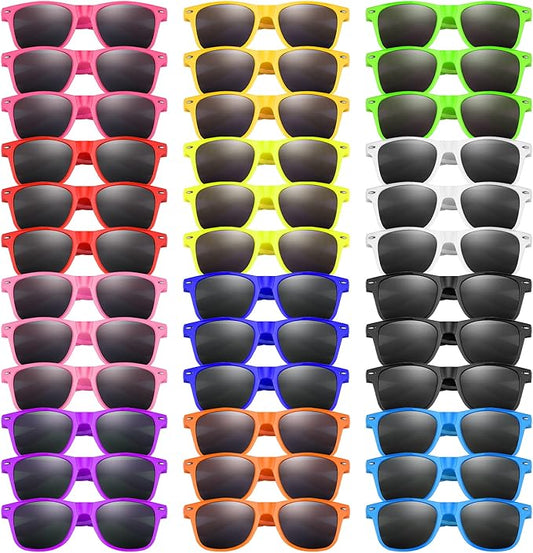 Kids Sunglasses Neon Glasses Kids Party Favors Bulk Bag Fillers Gift for Beach Pool Birthday Party Supplies