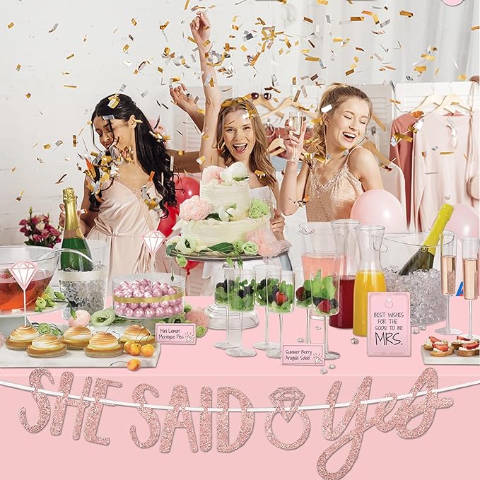 WNINK 6 Pack Plastic Light Pink Tablecloths for Parties Disposable Table Covers 54" x 108" Baby Pale Pink Pastel for Baby Shower Party, Parties Bridal Shower, Engagement Wedding,Holiday Birthday