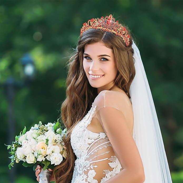 TAROSE Crowns for Women and Girls, Queen Crystal Gold Silver Tiaras with White Rhinestone and Combs, Goddess Crown for Wedding Bride Birthday Princess Bridal Shower Hair Accessories for Women