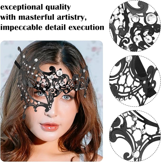 Exlinonline Lace Masquerade Mask Elastic,Fit for Adult,Soft Gentle Material,Specially For Costume,Thememed Party