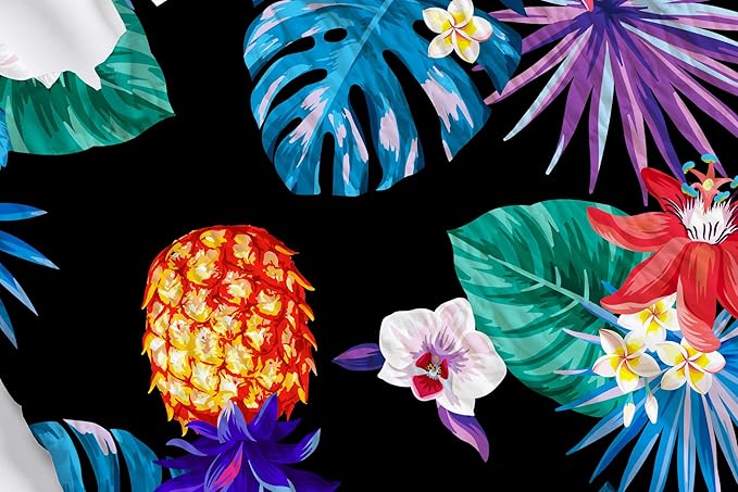 Cromoncent Matching Hawaiian Outfits for Family, Dad and Son Matching Luau Beach Tropical Shirts Mommy Daughter Tropical Sets