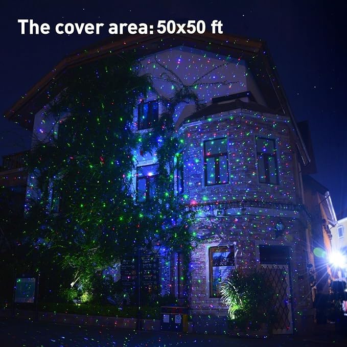 Laser Projector Lights Outdoor Christmas 3 Color Firefly Garden Laser Lights for Home Garden Holiday Decoration