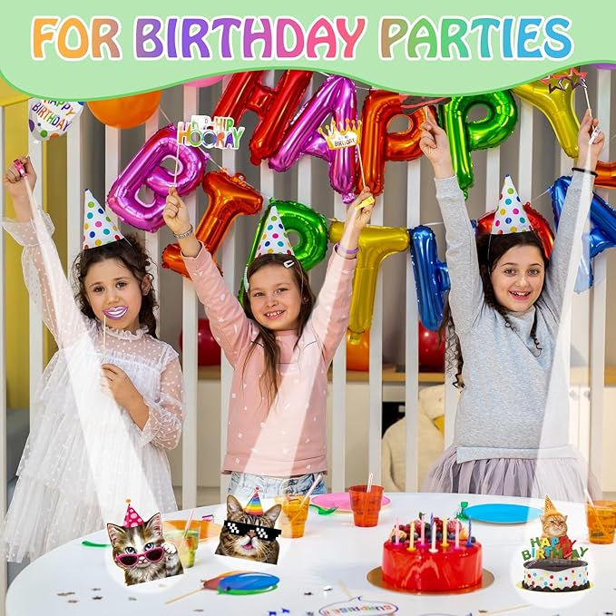CALIFORNIA CADE ELECTRONIC 98Pcs Finger Lights, Cat Birthday Theme Party Favor Led Finger Flashlights for Kids