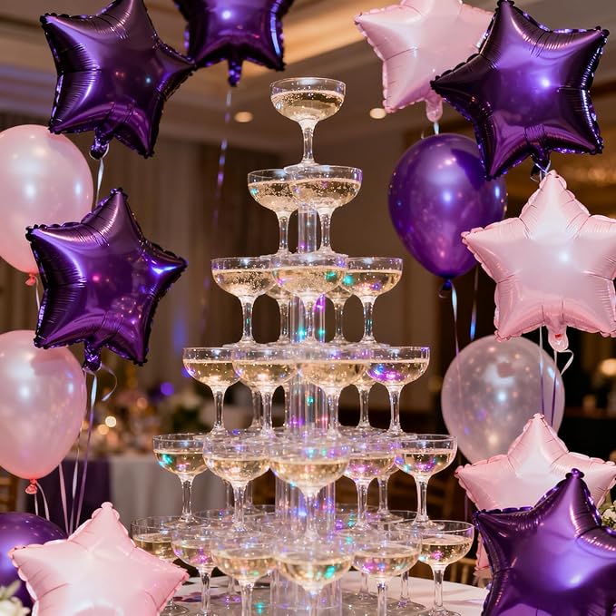 Star Balloons,12Pcs Star Shaped Foil Balloons,18 Inch Large Helium Polyester Film Balloon for Baby Shower Birthday Anniversary Party Decorations