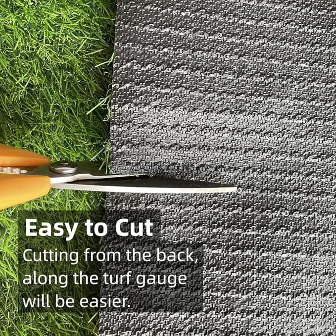 Artificial Grass Rug 13 ft x 50 ft, Synthetic Fake Grass Turf Mat for Indoor Outdoor Garden Home Decor, 0.8" Pile Height
