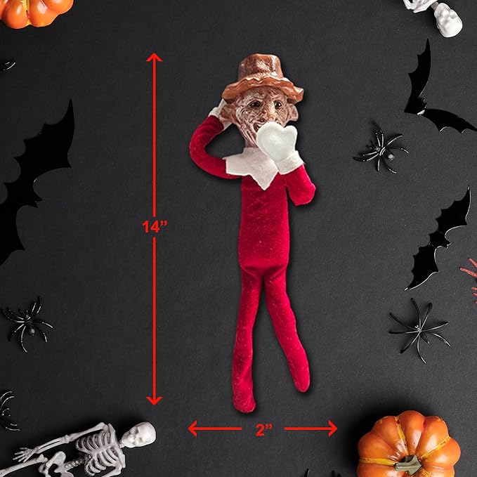 Creepy Goblin Elf Decoration 35cm – Handmade Horror-Inspired Ornament for Christmas, Halloween & Holiday Party Décor – Spooky Collectible with Sinister Expression