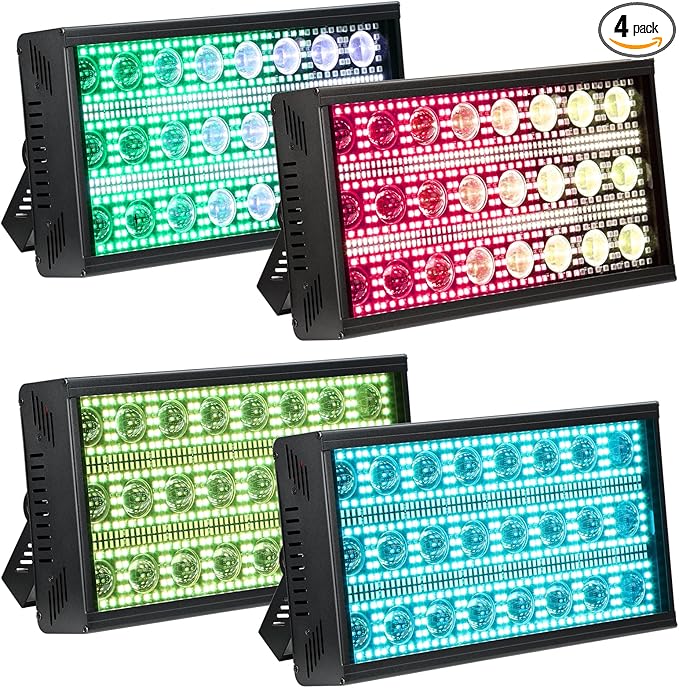 Betopper LF2405 300w Matrix Beam Strobe Effect Lights，Stage Lights Wash Strobe Light, Super Bright Large Flash Stage Lighting, DMX Dj Strobe Lights for Parties Club Disco Xmas etc（4）