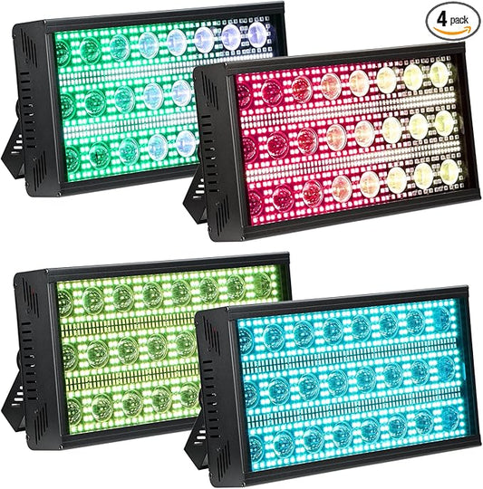 Betopper LF2405 300w Matrix Beam Strobe Effect Lights，Stage Lights Wash Strobe Light, Super Bright Large Flash Stage Lighting, DMX Dj Strobe Lights for Parties Club Disco Xmas etc（4）