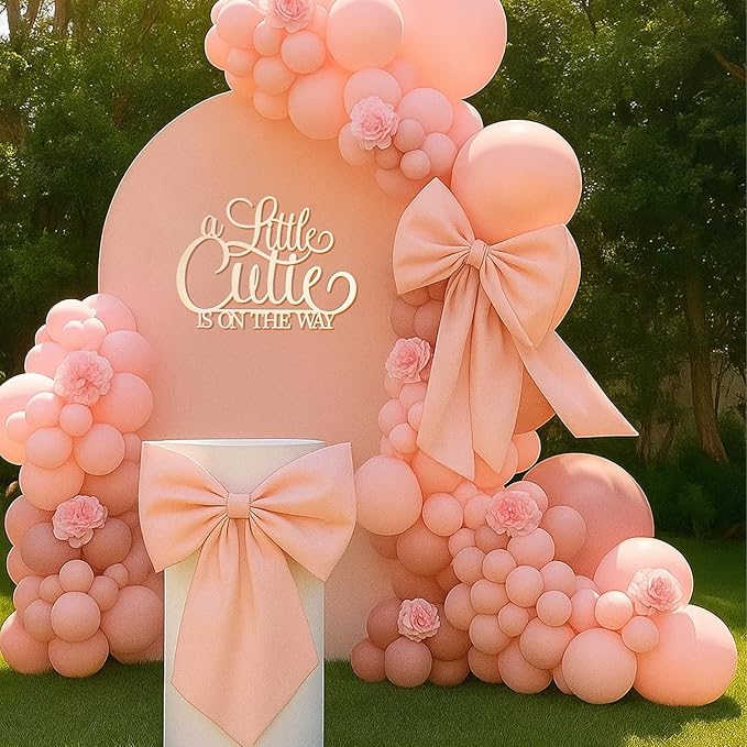 Little Cutie Wooden Sign - cc Unfinished Wood Sign Decorations for Baby Showers, Gender Reveals & Party Photo Props (Little Cutie Wooden Sign)