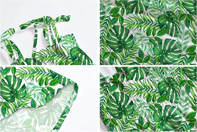 Cromoncent Matching Hawaiian Outfits for Family, Dad and Son Matching Luau Beach Tropical Shirts Mommy Daughter Tropical Sets
