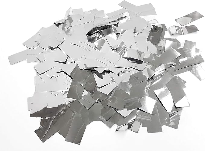 Confetti Sky [6 Pack] 12 Inch Confetti Cannons | Silver Confetti Poppers for Wedding Celebration, Birthday Party, Pranks, Graduation, Christmas Eve and New Year Celebration