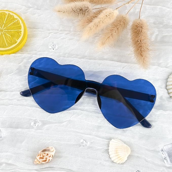 12 Pack Heart Sunglasses for Women Transparent Heart Glasses for Bachelorette Birthday Party Favor Gifts