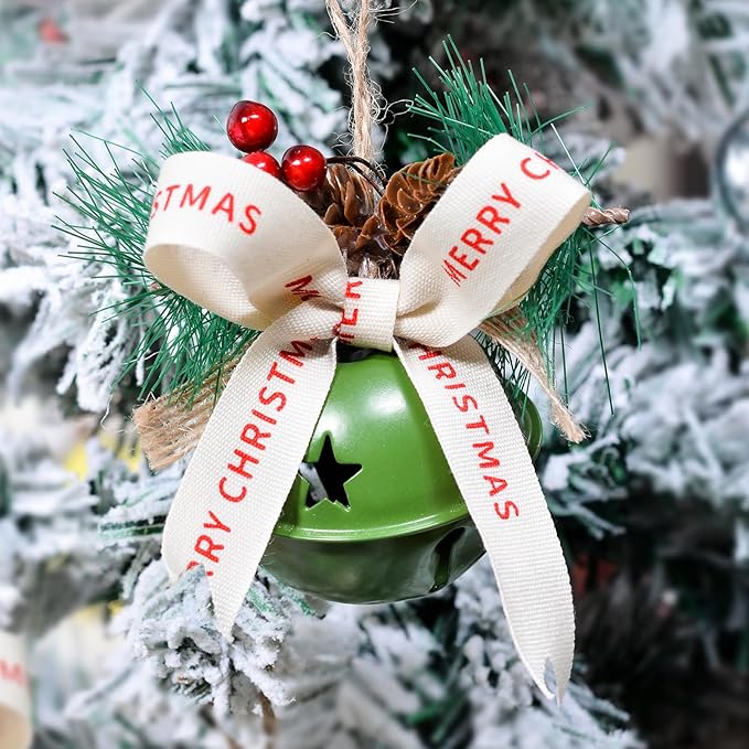 Ribest Merry Christmas Ribbon, 5/8 Inch × 10 Yards, Christmas Cotton Natural Ribbon for Gift Wrapping Crafts Bows Home Decor