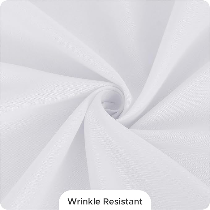Fitable 8 Pack Rectangle Tablecloths: Stain Resistant Wrinkle Free Fabric Table Clothes, Washable Reusable Polyester Table Covers for Wedding Party Birthday Banquet Reception(White, 60x102 Inch)