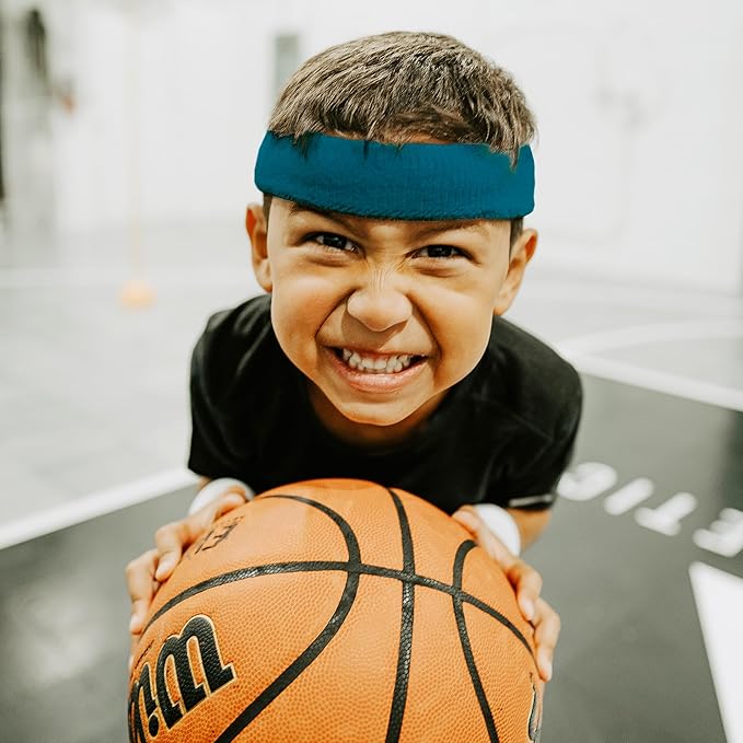 Suddora Toddlers Headbands, Sports Sweatbands for Kids, Non-Slip and Lightweight Fabric Bands for Youth Basketball, Soccer, and Tennis, Moisture-Wicking Bands for Cosplay & Costumes