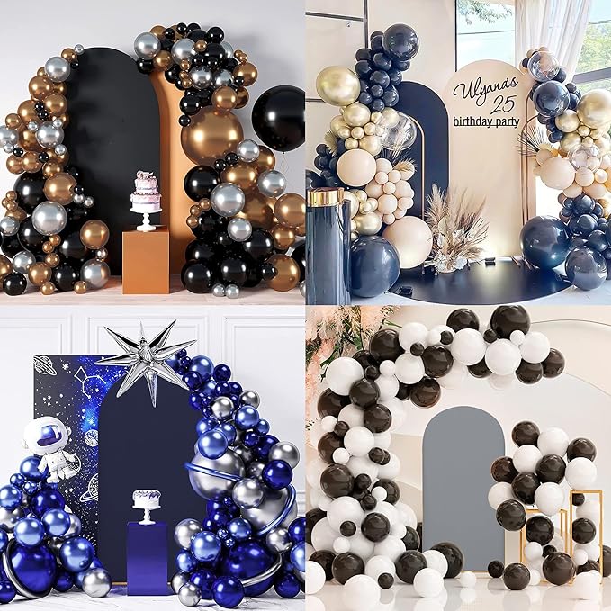 Wedding Arch Covers Arch Backdrop Cover Arch Stand Covers 7.2FT 6FT Set of 2 Arch Cover Spandex Fabric Stretchy Backdrop for Wedding Birthday Party Decoration Baby Shower (Smoky Grey)