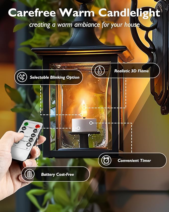 Homemory Rechargeable Tea Lights Flameless Candles with Remote Timer, Battery Operated LED Tealight Candles, USB Candles for Wedding Table Centerpiece Reception Banquet Christmas Halloween, 6-Pack