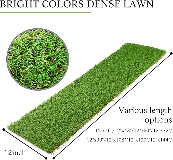 GLOBREEN Artificial Grass Table Runner 60 Inches - Green Fake Grass Turf Table Centerpiece for Football Golf Football Party Birthday Decorations Event Wedding Alice in Wonderland