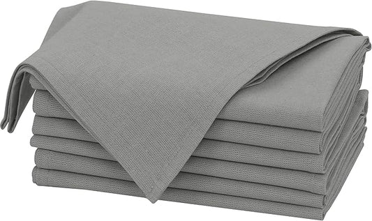 Ruvanti Linen Napkins Set of 6, 18x18 Cloth Napkins, Cotton Linen Blend Napkins Cloth Washable, Soft, Reusable Dinner Napkins for Wedding, Parties, Christmas, Thanksgiving, Everyday Use - Wild Dove