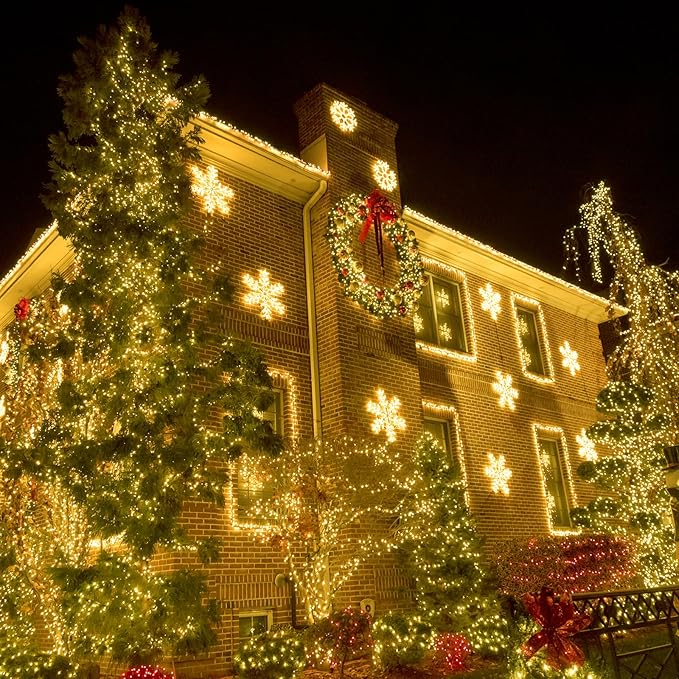 MEHOFOND 100ft 300 LED Christmas String Lights, 8 Lighting Modes Fariy LED String Lights, Timer Plug in Xmas Bday Wedding Party Decoration Outdoor Indoor Holiday Garden Decor (Warm White)(Connectable)