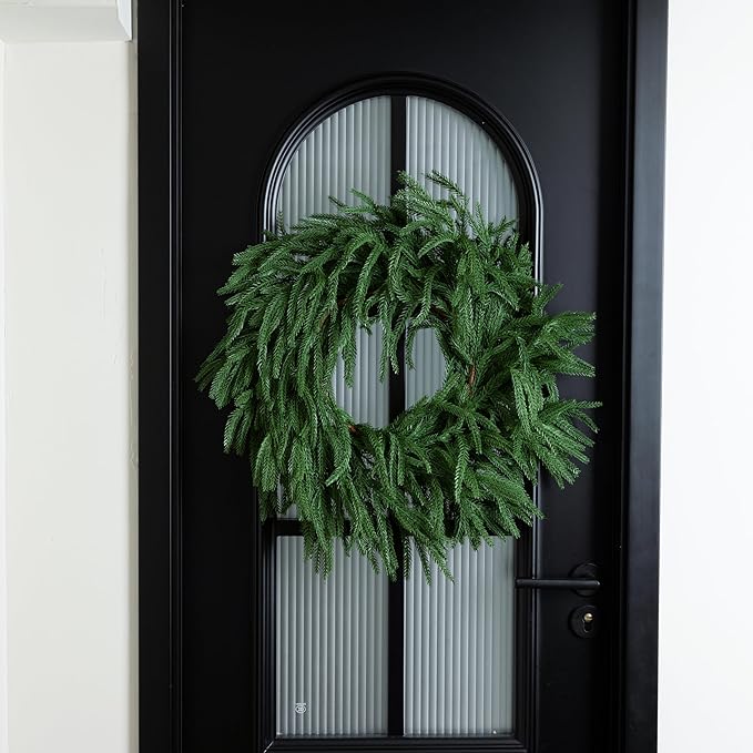 6FT Double Fullness with 88 Tips Norfolk Pine Garland Realistic - 72" Thick Deluxe Faux Christmas Greenery Garland Artificial Green Winter Pine Garlands for Mantle Staircase Table