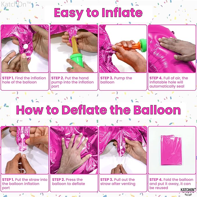 Katchon, Hot Pink 30 Balloon Numbers - Huge, 40 Inch | Foil Balloon for 30th Birthday Decorations for Women, Girls | Pink 30 balloon For Happy Anniversary Decorations