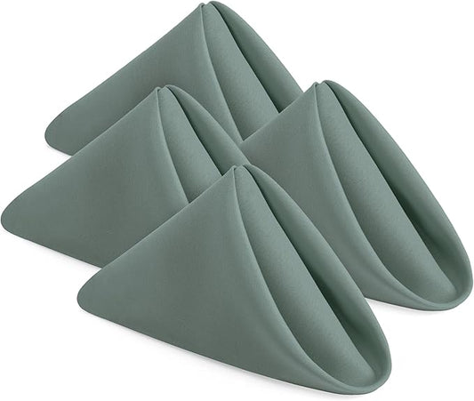 Utopia Home [24 Pack, Light Grey] Cloth Napkins 20x20 Inches, 100% Polyester Hemmed Edges, Washable and Reusable Ideal for Parties, Weddings and Dinners