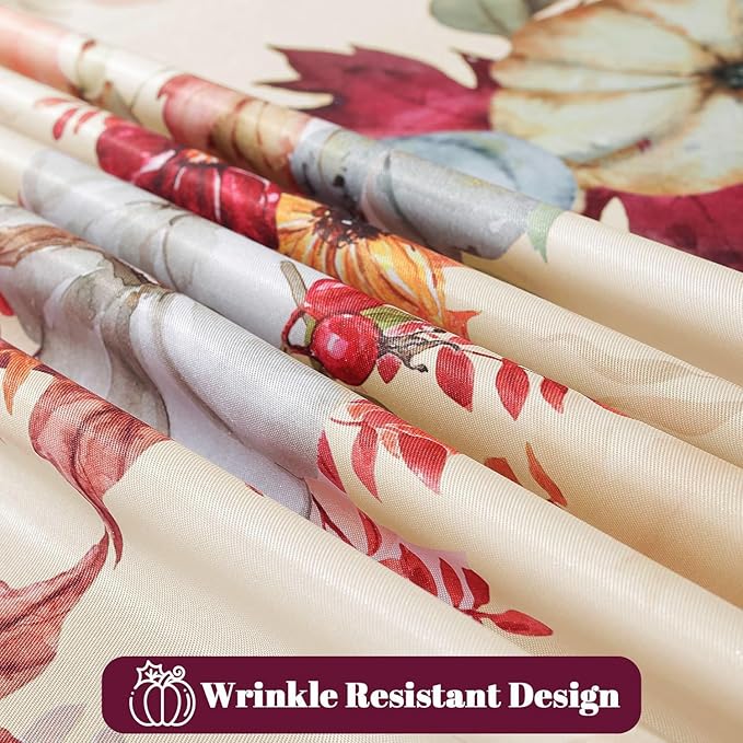 Honellaty Thanksgiving Tablecloth 60x102 Inch Rectangle Table Cloth, Autumn Pumpkin Table Cover for Dinner, Thanksgiving, Harvest, Holiday Decor