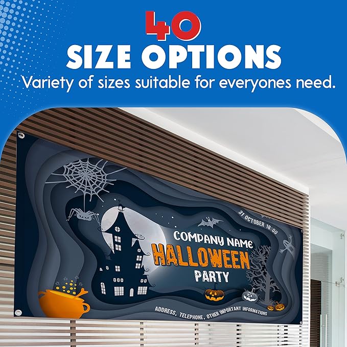 Custom Banners and Signs for Indoor Outdoor w/Any Image, Logo & Text Vinyl Banner | 5 Theme, 15 Font & 25 Background Options | Personalized Banners - 3x12