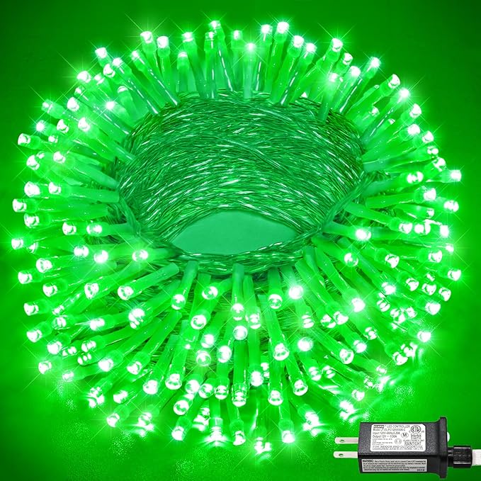 66FT 200 LED Christmas Lights Outdoor, Plug in Christmas String Lights Indoor, Waterproof & 8 Modes & Timer Function, Connectable Fairy Twinkle Light for Home Room Yard Christmas Decor, Green