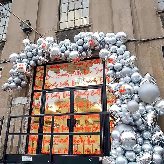 PartyWoo Metallic Silver Balloons 100pcs 5 Inch Silver Chrome Balloons for Graduation Wedding Baby Shower Bachelorette Bridal Shower Anniversary Engagement Birthday Party Decorations Silver-G102