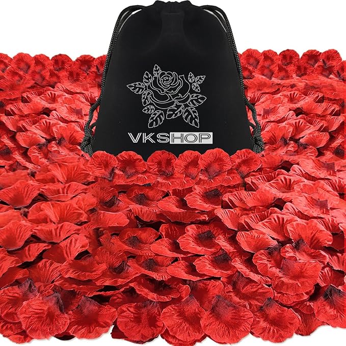 4500 Pack Dark Red Rose Petals,Artificial Roses Flower Petals for Romantic Night,Valentine's Day and Weddings