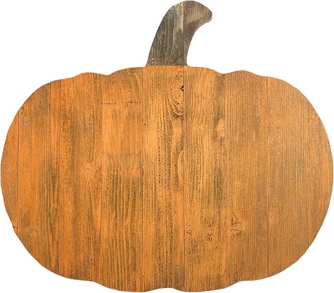 BARNWOODUSA Rustic Farmhouse Wood Pumpkin Fall Harvest Wall Décor for Autumn, Thanksgiving, Halloween, DIY DécorOrange 24 inch Pumpkin Reclaimed and Recycled Wood