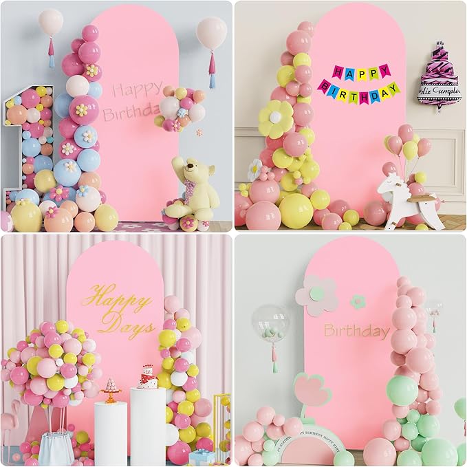 Wokceer 6 FT Wedding Arch Stand and Arch CoverMetal Arch Stand with Arch Stand Cover for Birthday Party Wedding Ceremony Bridal Baby Shower Event Decor