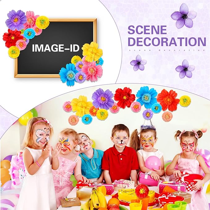 Crowye 12 Pcs Large Colorful Tissue Paper Flowers 20" Handcrafted Giant Fiesta Paper Flowers for Mexican Party Wedding Birthday Backdrop Baby Shower Nursery Craft Outdoor Wall Decor (Cute Color)