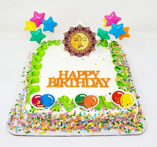 Mandala Sun & Moon Themed Birthday Cake Topper Set