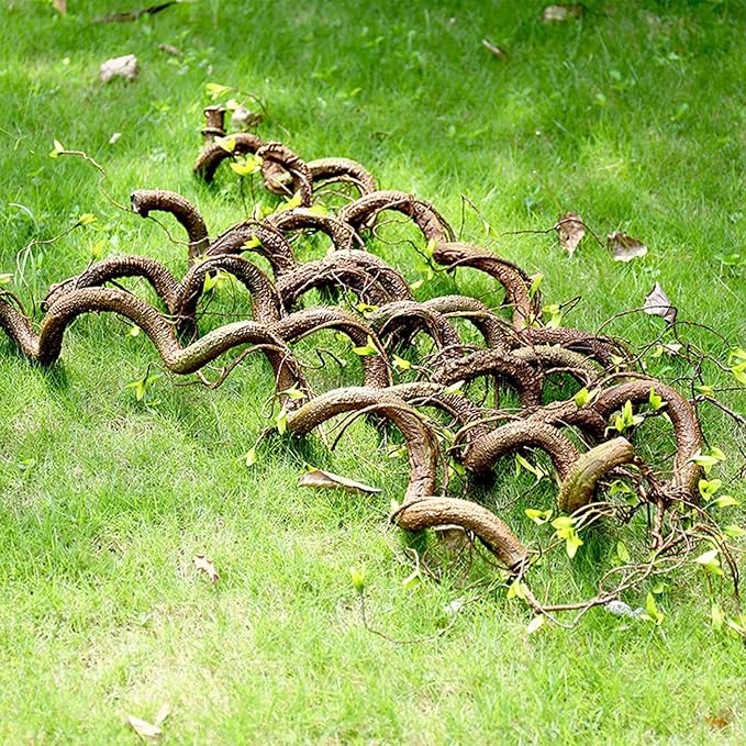 Bendable 63in Artificial Tree Twigs Cane Wood Vine Branches Fake Plants Trunk Garland with Leaves for Home Wedding Garden Wall Hanging Mantel Christmas Thanksgiving Day Decoration