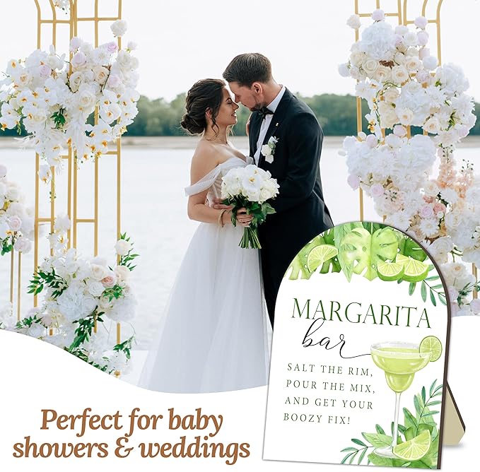 Margarita Station Bar Sign, Cocktail Bar Sign for Bachelorette, Bridal Shower Table Signs, Cocktail Drinking Station Welcome Board, Margarita Drink Board for Bachelor Party, Bridal Party Decor Sign
