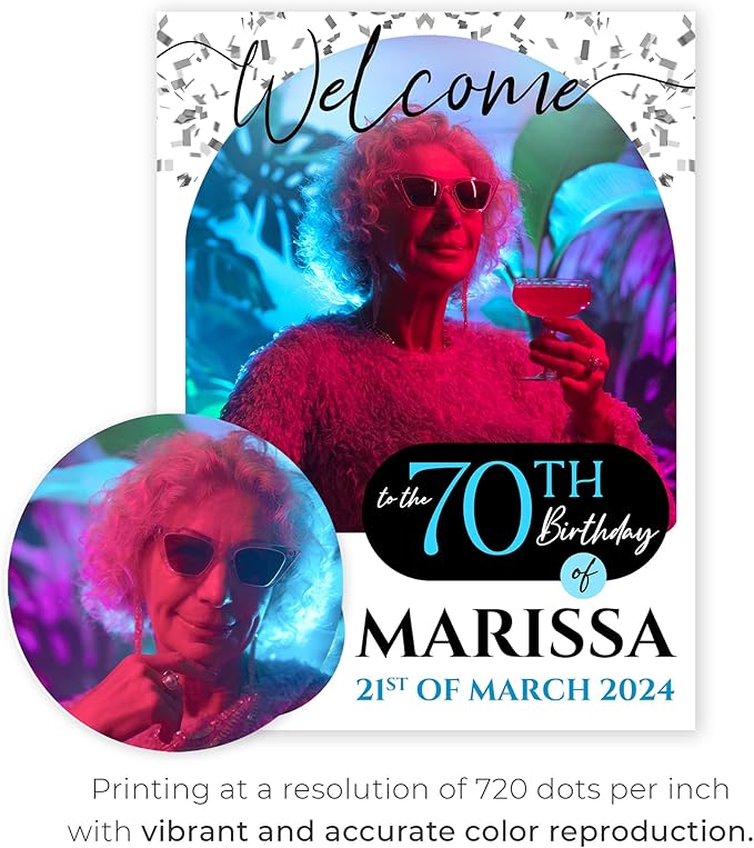 18"x24" Custom Welcome Sign for Party, Personalized Welcome Sign for Birthday Party, Custom Sign in Acrylic, Foam Board, or Coroplast Welcome Signs B (Design G)