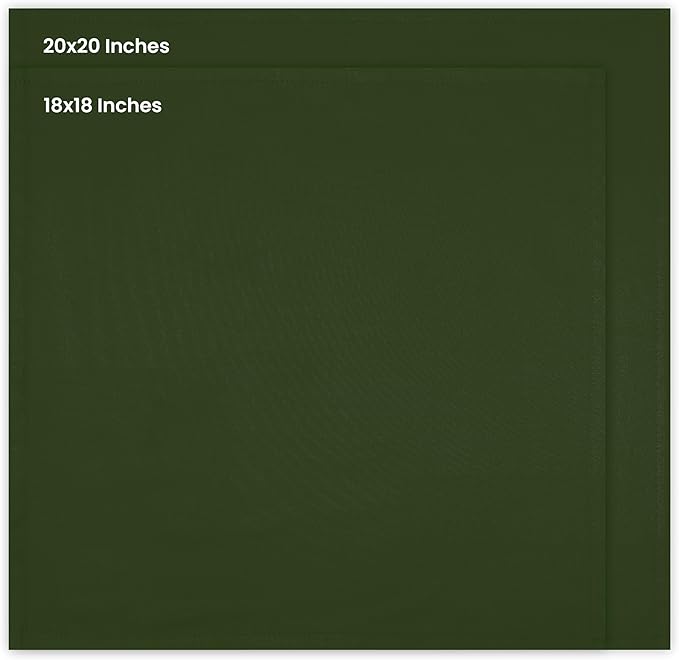 Utopia Kitchen Olive Cloth Napkins [12 Pack, 18x18 Inch] Absorbent Cotton Blend Washable and Reusable for Dinner, Restaurant, Lunch, Wedding and Hotel