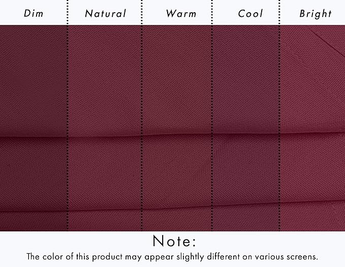 Ruvanti Premium Cloth Napkins Set of 6, 18x18 Inches, 100% Cotton, Washable, Soft & Absorbent, Perfect for Wedding, Christmas, ‎Thanksgiving Dinners - Burgundy