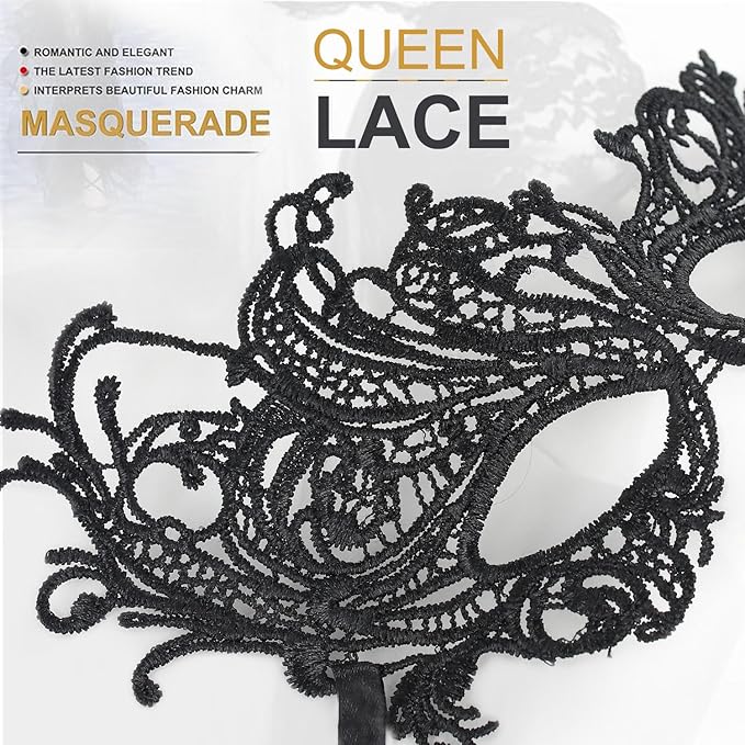 MYMENU Masquerade Masks for Women Couple Men Venetian Mask Halloween Carnival Mask for Party Prom Costume