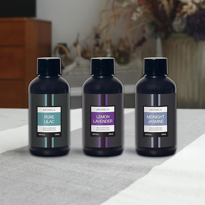 Aronica Lilac Reed Diffuser Oil Refill, Infusion Oils Aromas, Lilac Diffuser Refills Liquid, Aroma Diffuser Perfume, Esencia De Olores para Casa, Diffusers for Home, Fresh Hotel Scent