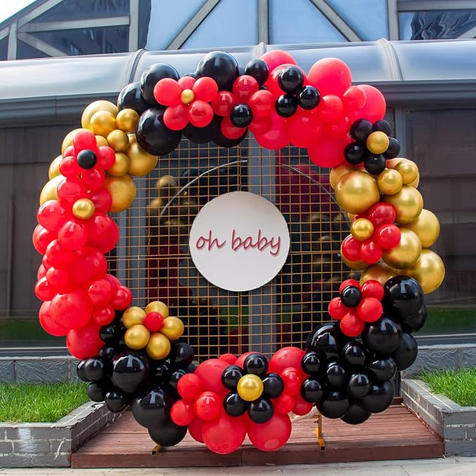 KAWKALSH 200pcs Red Balloons 5 Inch, Small Mini Latex Balloons for Party Birthday Baby Shower Anniversary Festival Arch Garland Decoration